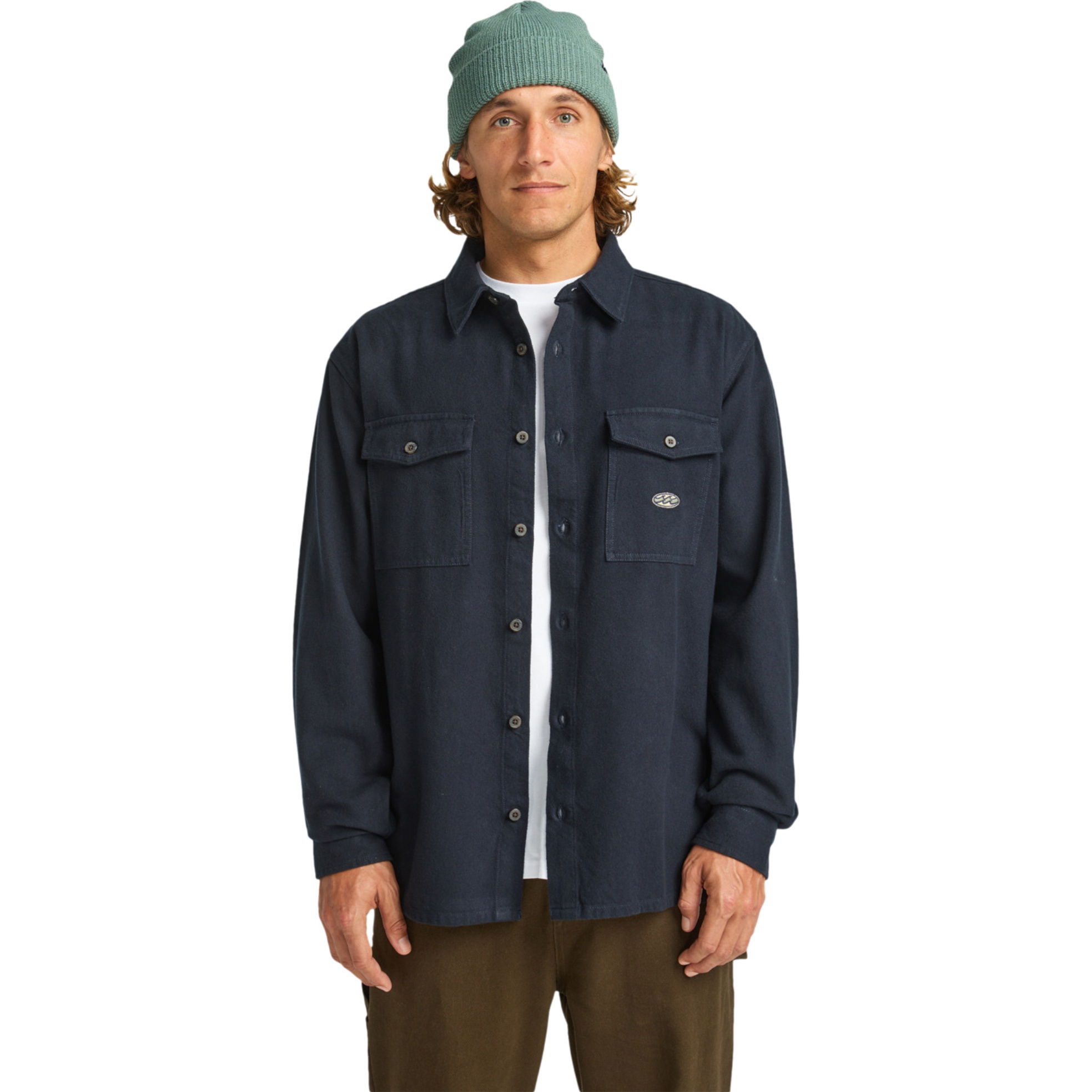 2025 Billabong Mens Del Mar Flannel Shirt EBYWT03018 - Dark Navy
